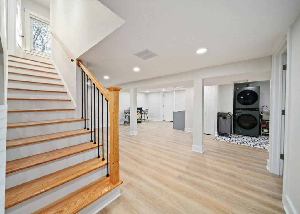 Professional basement finishing project completed by Pittol Solid Core in Odessa, FL.
