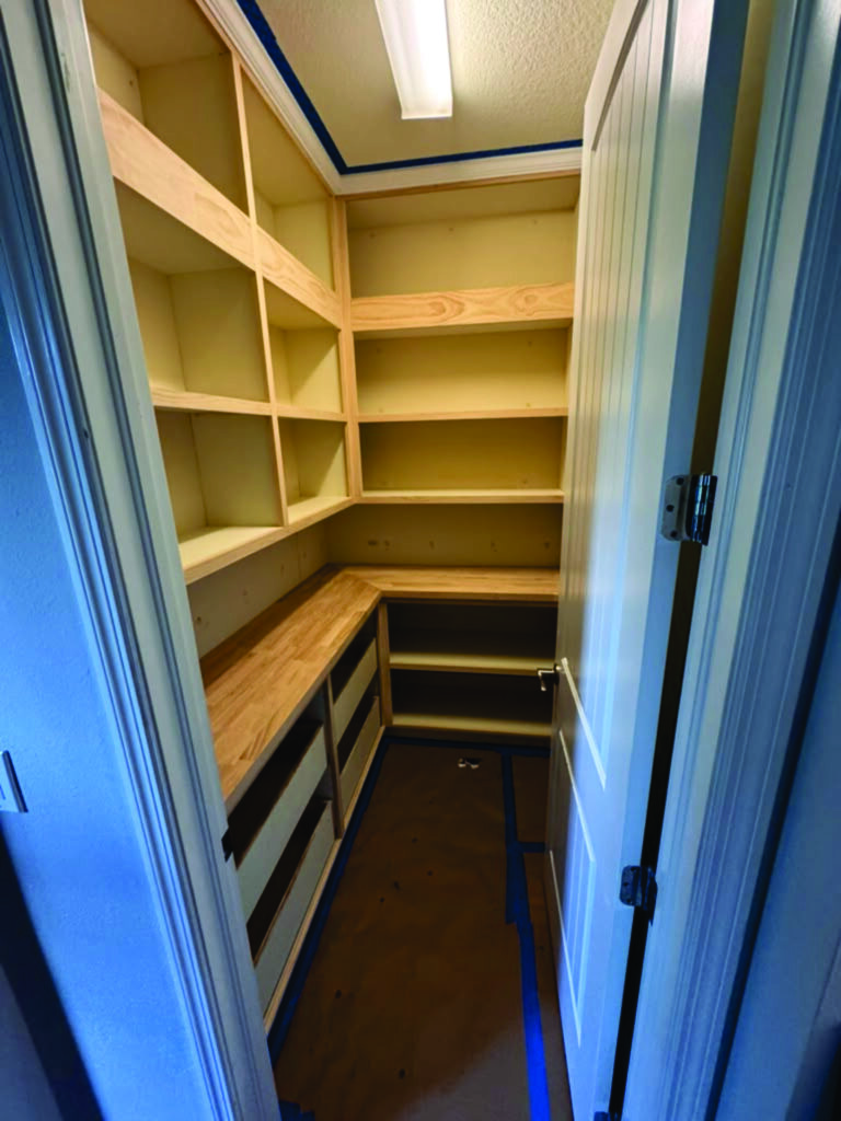 Custom pantry installation completed by Pittol Solid Core in Odessa, FL.