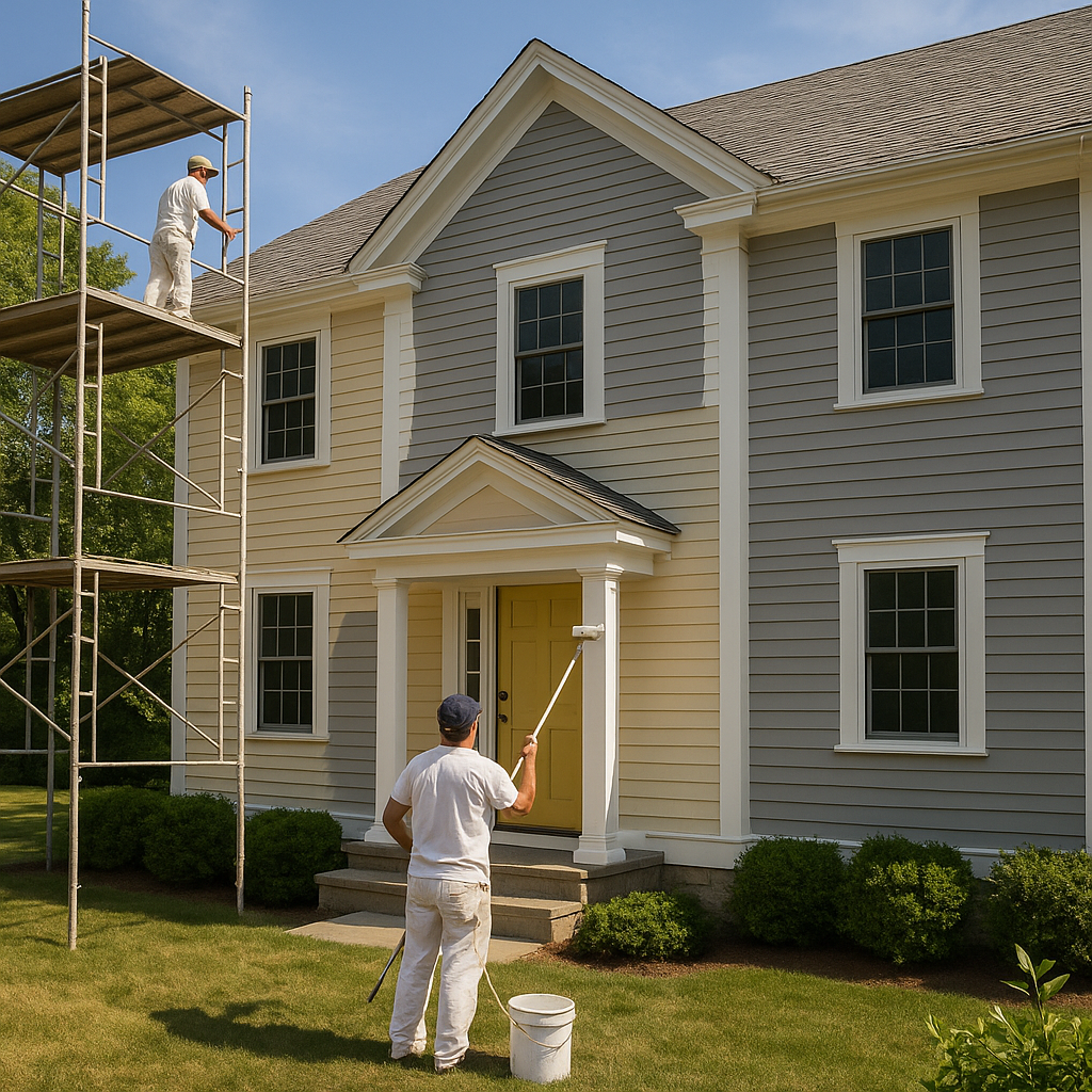 Exterior house painting completed by Pittol Solid Core in Odessa, FL.